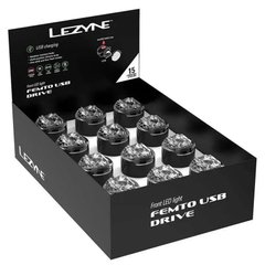 Комплект світла Lezyne FEMTO USB DRIVE F BOX SET Чорний, Чорний
