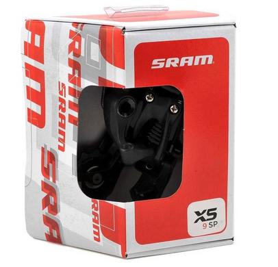 Переключатель задний SRAM X5 Black, 9 speed, средняя лапка фото