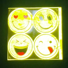 Светоотражающие наклейки «Smile =)», Жёлтый