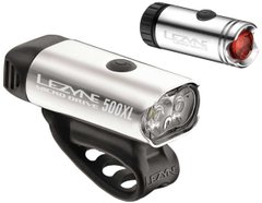Комплект світла Lezyne MICRO DRIVE 500XL / MICRO PAIR Сріблястий, Сріблястий