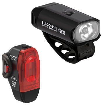 Комплект света Lezyne MINI DRIVE 400XL / KTV PRO PAIR, Черный