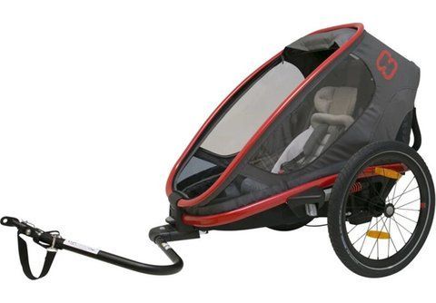 Велопричеп Hamax Outback One одномісний, багатофункціональний, дитячий Charcoal фото