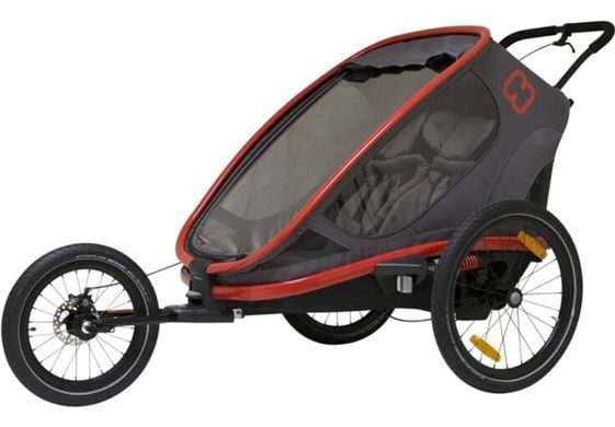 Велопричеп Hamax Outback One одномісний, багатофункціональний, дитячий Charcoal фото