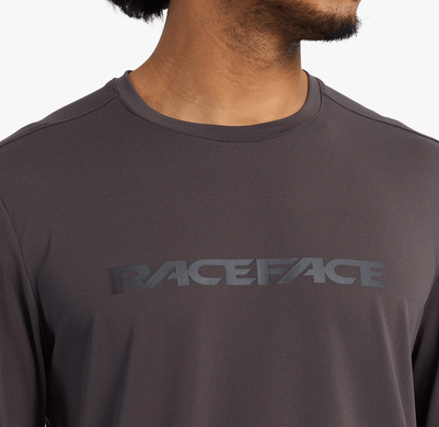 Велофутболка RaceFace Commit LS Tech Top Charcoal L фото