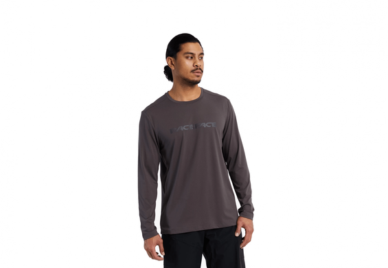 Велофутболка RaceFace Commit LS Tech Top Charcoal L фото