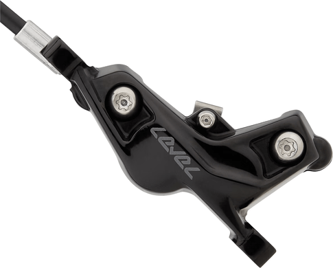 Гальмо SRAM Level Silver Stealth, 4 поршні, гідролінія 2000мм, чорний C1, заднє фото