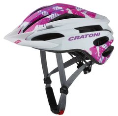 Велошолом підлітковий Cratoni Pacer XS біло-розовий фото
