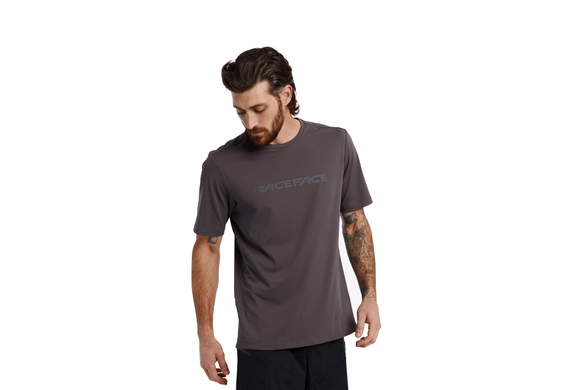 Велофутболка RaceFace Commit SS Tech Top Charcoal L фото