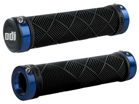 Грипсы ODI Cross Trainer MTB Lock-On Bonus Pack, Black w/Blue Clamps фото