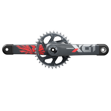 Шатуны SRAM X01 Eagle Boost 148 DUB 12S 165 32T X-SYNC 2 Red Chainring Lunar фото