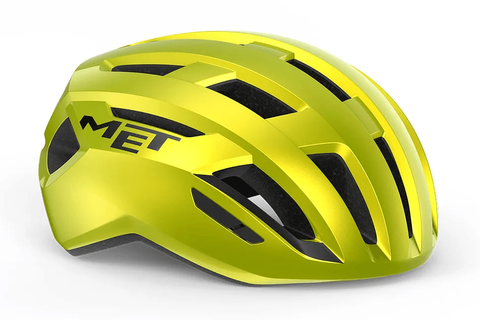 Шлем MET VINCI MIPS lime yellow metallic glossy фото