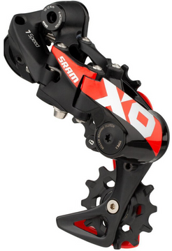 Перемикач задній SRAM X01 DH Red, 7 speed, середня лапка фото