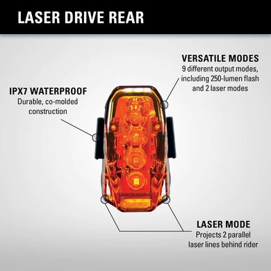 Задний свет Lezyne LASER DRIVE REAR Черный фото