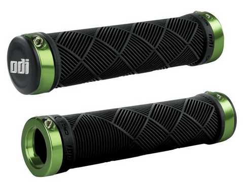 Грипсы ODI Cross Trainer MTB Lock-On Bonus Pack, Black w/Green Clamps фото