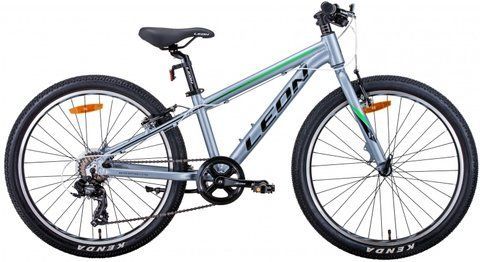 Велосипед 24" Leon Junior Vbr (2021) silver/green фото