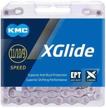 Ланцюг KMC X-Glide EPT Cues, 9/10/11 speed, 126 links, silver + замок