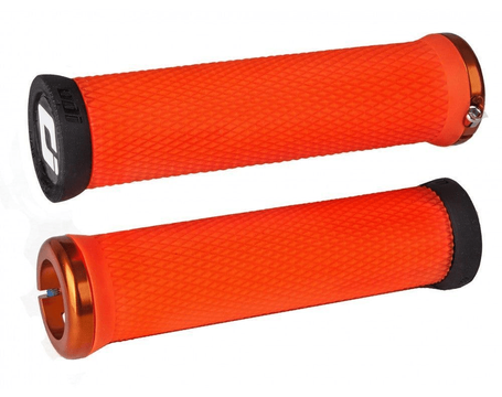 Гріпси ODI Elite Motion, V2.1 Lock-On, Orange/Orange Clamp фото