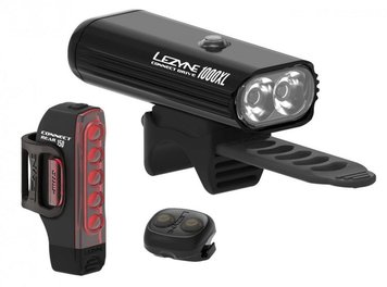 Комплект світла Lezyne CONNECT DRIVE PRO 1000XL / STRIP CONNECT PAIR, Чорний