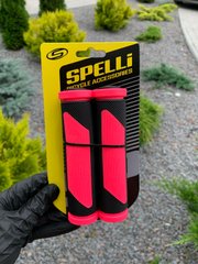 Велосипедні гріпси SPELLi SBG-692 чорно-рожеві фото