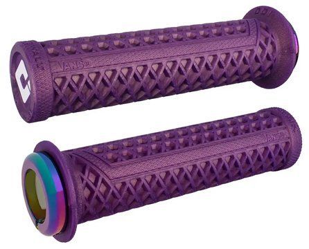Грипсы ODI Vans v2.1 Lock-On MTB Closed End 135mm Iridescent Purple/Oil Slick фото