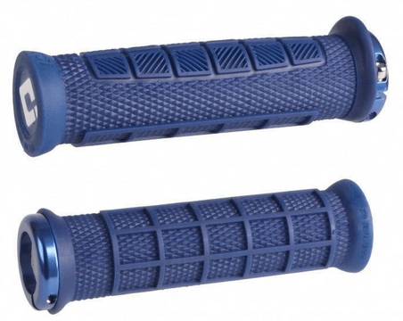 Гріпси ODI Elite Pro, V2.1 Lock-On, Navy Blue/Blue Clamp фото