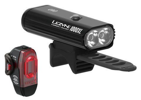 Комплект света Lezyne CONNECT SMART 1000XL / KTV SMART PAIR, Черный