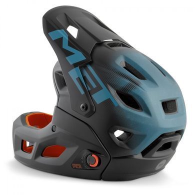 Шлем MET PARACHUTE MCR MIPS Black Petrol Blue фото