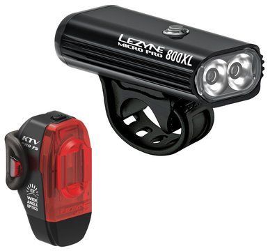 Комплект света Lezyne MICRO PRO 800XL / KTV PRO PAIR, Черный