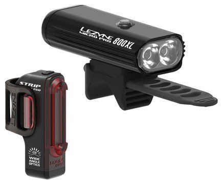 Комплект света Lezyne MICRO PRO 800XL / STRIP PAIR, Черный