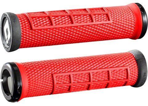 Гріпси ODI Elite Flow, V2.1 Lock On, Bright Red w/Black Clamp фото
