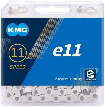 Ланцюг KMC e11, 11 speed, 122 links, silver + замок
