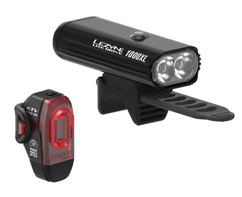 Комплект світла Lezyne LITE DRIVE 1000XL / KTV PRO PAIR, Чорно-червоний
