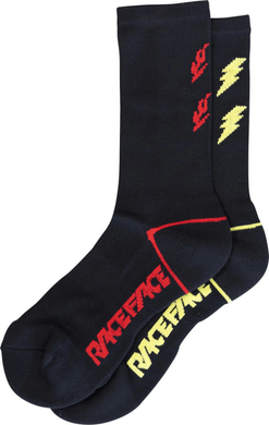 Шкарпетки велосипедні RaceFace Fire n Lightning 7" Sock Black S/M