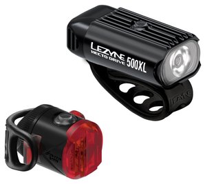 Комплект світла Lezyne HECTO DRIVE 500XL / FEMTO USB PAIR, Чорний