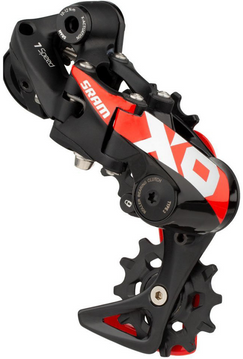 Перемикач задній SRAM X01DH Red, 7 speed, коротка лапка фото