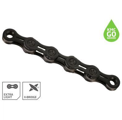 Цепь KMC X11EL, 11 speed, 118 links, black, Waxed (смазанный парафиновой смазкой KMC GO WAX) + замок
