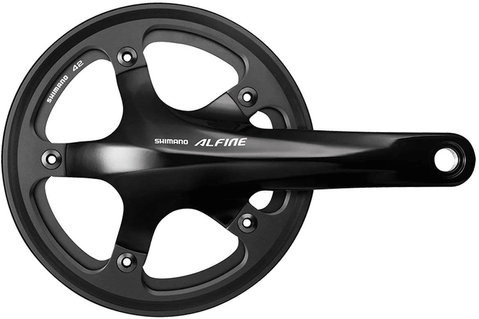 Шатуны Shimano FC-S501 Alfine, Hollowtech II, 170mm, 42Т, double chainring guard + bottom bracket BSA фото