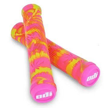Гріпси ODI Hucker Signature 160mm no Flange, Yellow/Pink Swirl фото